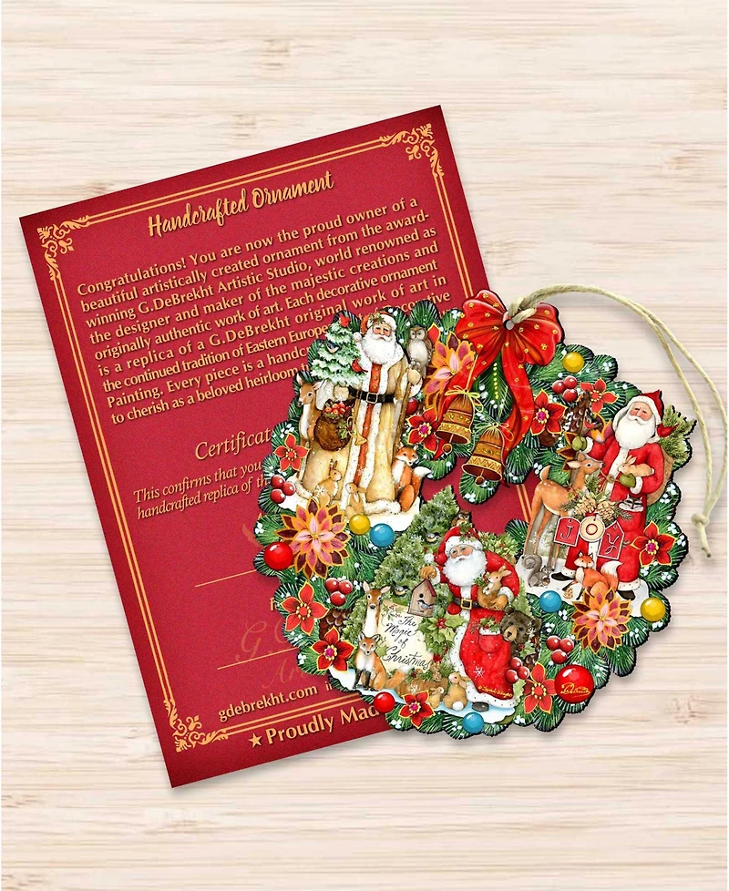 Designocracy Classic Christmas Santa Wood Ornament