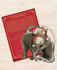 Designocracy Santa Cats Wooden Ornament by L. Seeley