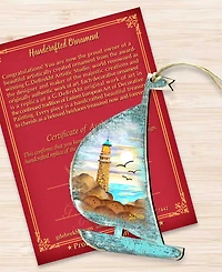 Designocracy Light House Scenic Christmas Ornament