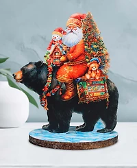 G. Debrekht Santa Claus Black Bear Friend Centerpiece
