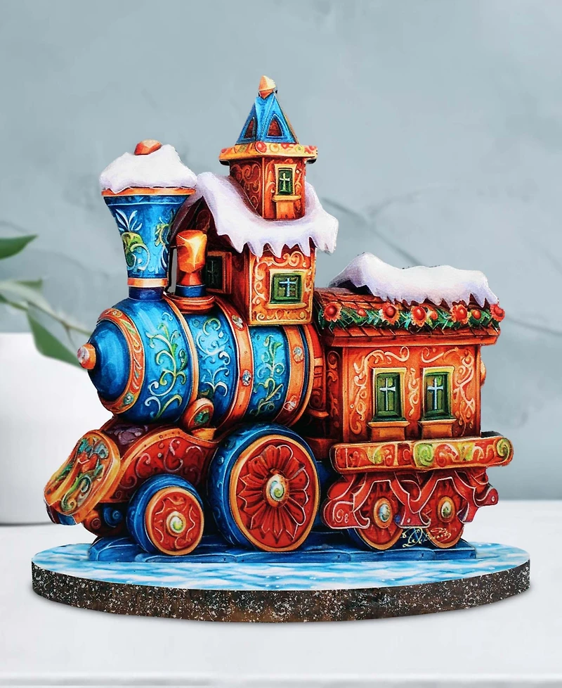 G. Debrekht Winter Express Train Centerpiece