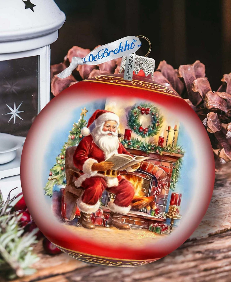 G. Debrekht Santa's Cozy Audit Le Glass Ornament