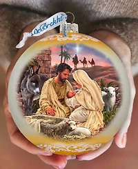 G. Debrekht A Miracle Is Born Le Glass Holiday Ornament