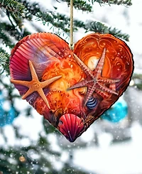 Designocracy Heart Christmas Wooden Ornament