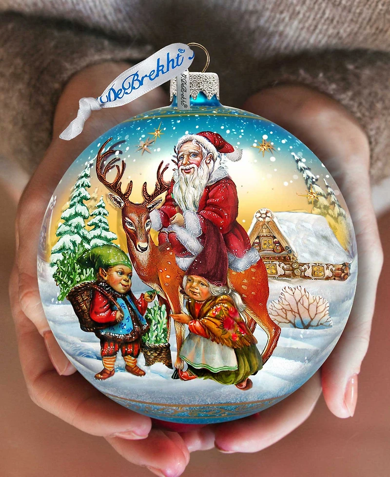 G. Debrekht Vintage Sleigh Ride Glass Holiday Ornament