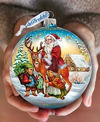 G. Debrekht Vintage Sleigh Ride Glass Holiday Ornament