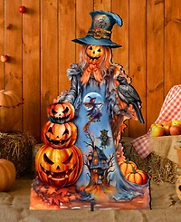 Designocracy Pumpkin Scarecrow Outdoor Decor