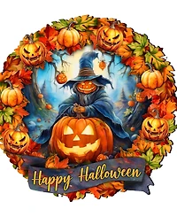Designocracy Halloween Wreath Door Hanger