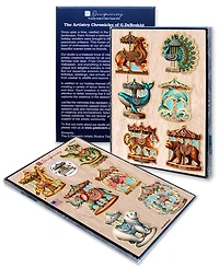 Designocracy Carousel Animals Ornaments, Set of 12
