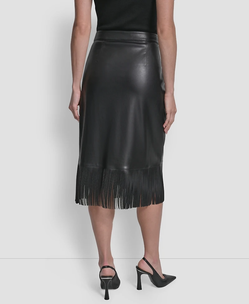 Dkny Women's Fringe Midi Skirt