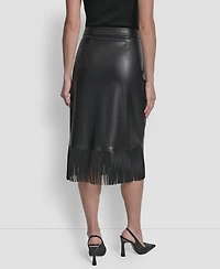Dkny Women's Fringe Midi Skirt