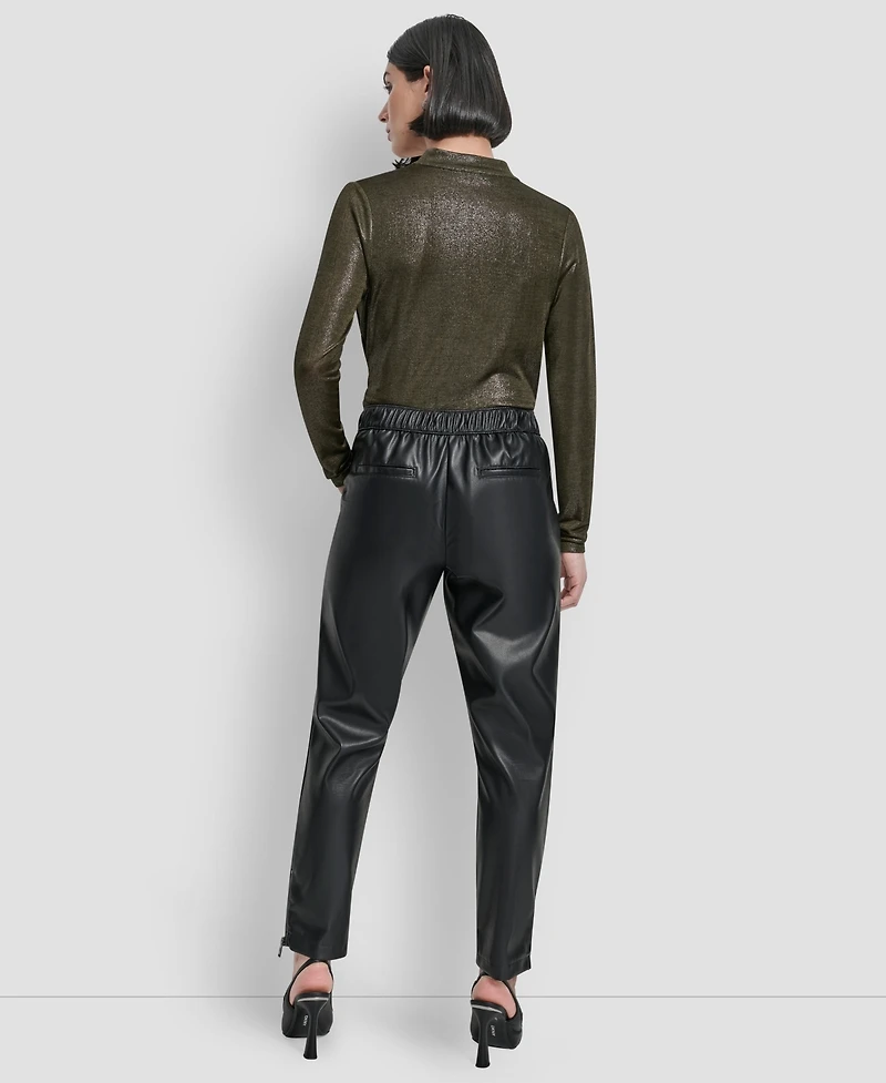 Dkny Women's Zipper Detail Pull-On Pant