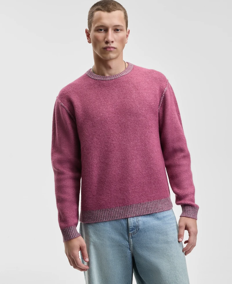 Mode of One Men's Contrast Trim Sweater, Macy's Exclusive