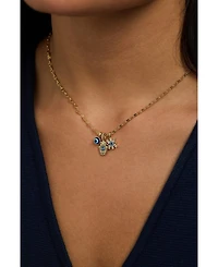 Evil Eye Triple Charm Necklace