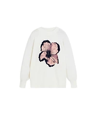 Desigual Women's Contrast flower sweater