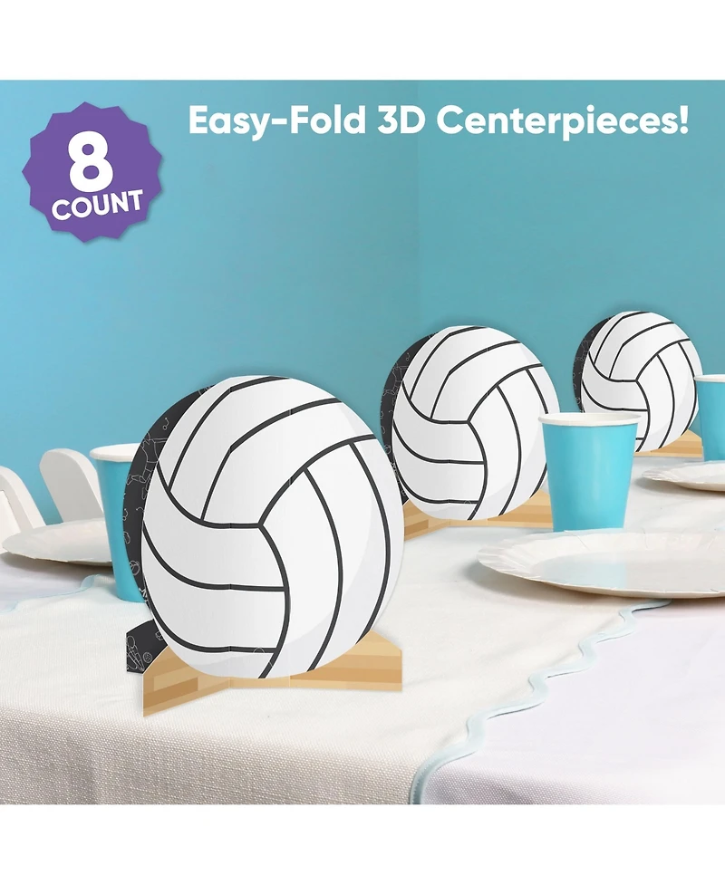 Big Dot of Happiness Freestanding 3D Volleyball Centerpiece Table Decorations