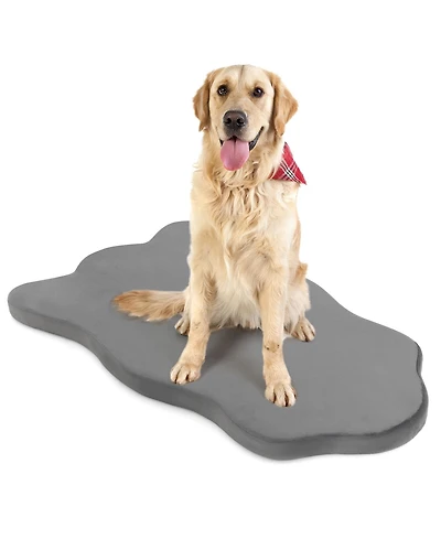 Gymax Dog Sleeping Mat Waterproof Crate Pad Bed with Memory Foam Support