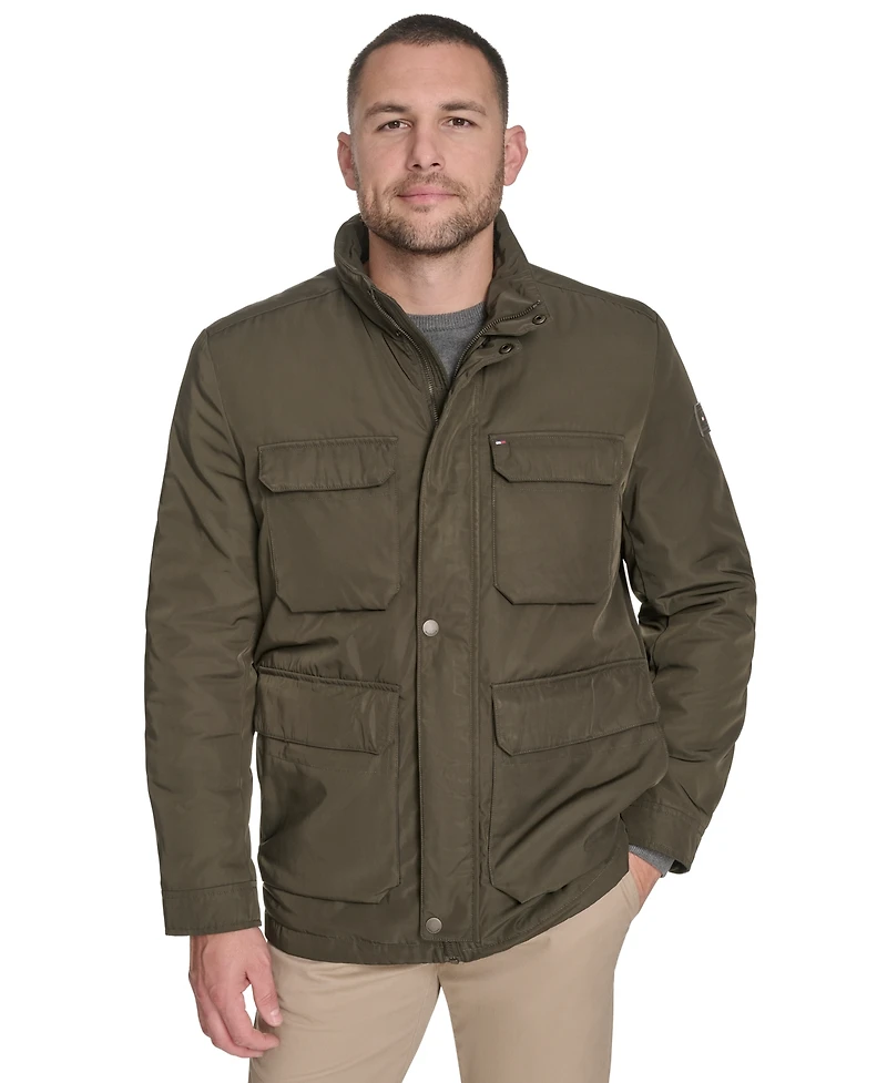 Tommy Hilfiger Men's Four Stand Collar Military-Inspired Field Jacket