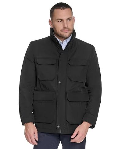 Tommy Hilfiger Men's Four Stand Collar Military-Inspired Field Jacket