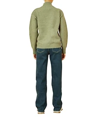 Yumi Women's Floral Detail High Neck Knit Sweater