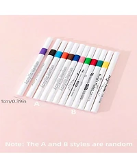 Htutwoo 24 Colors Acrylic Paint Marker Pens, Suitable for Painting and Art Creation, Waterproof, for Diy On Fabric, Wood and Most Material Surfaces