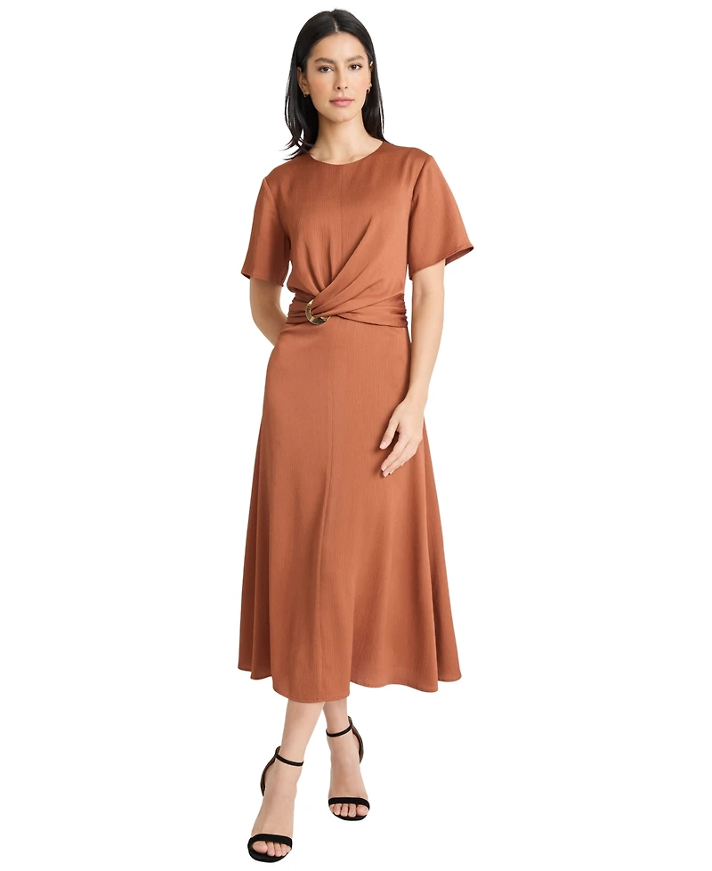 Maggy London Women's Waist Detail Midi Dress