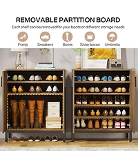 Tribesigns Shoe Cabinet, 20 Pairs Entryway Shoe Storage Cabinet with Shelves, 5-Tier Modern Free Standing Shoe Racks