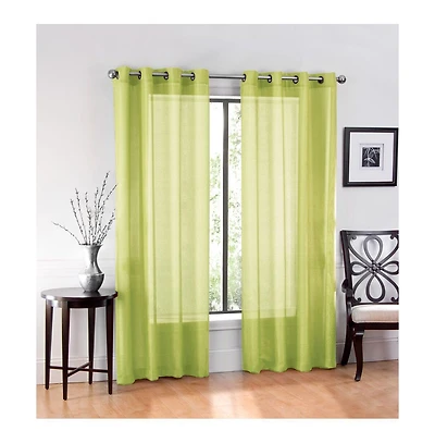 GoodGram Ultra Luxurious Elegant Sheer Grommet Single Curtain Panel
