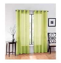 GoodGram Ultra Luxurious Elegant Sheer Grommet Single Curtain Panel