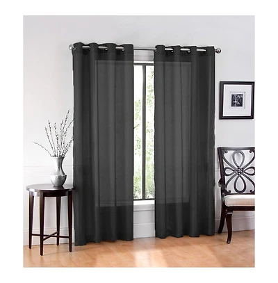 GoodGram Ultra Luxurious Elegant Sheer Grommet Single Curtain Panel