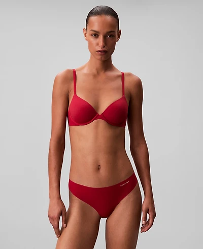 Calvin Klein Women's Invisibles Microfiber Stretch Thong Underwear D3428
