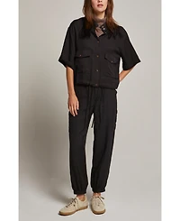 Crescent Women's Eden Woven Cargo Jogger Pants