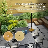 Outsunny Patio Umbrella Base Outdoor Umbrella Base with Wheels,