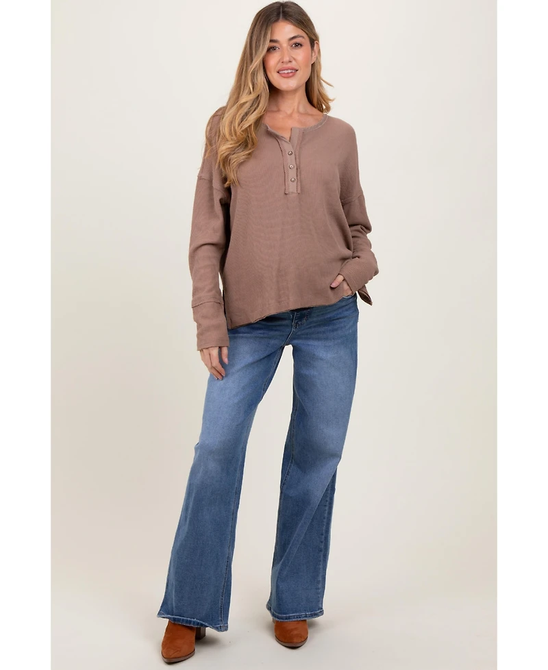 Pinkblush Maternity Blue Washed Wide Leg Jeans