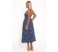 Petal and Pup Women's Yolande Midi Dress - Blue Floral Xl