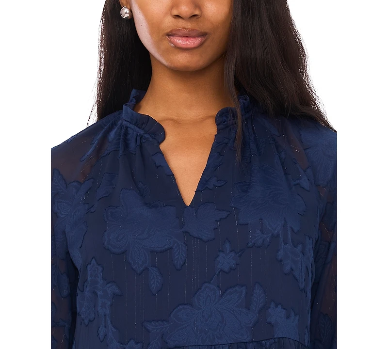 Msk Petite Ruffle Sleeves Shift Dress