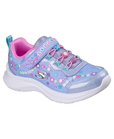 Skecher Little Girls Jumpsters 2.0 - Besties 4Ever Fastening Strap Closure Casual Sneakers from Finish Line
