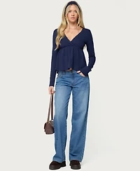 Edikted Women's Kenzie Long Sleeve Babydoll Top