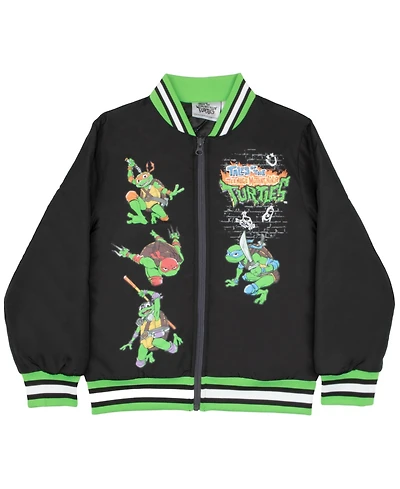 Teenage Mutant Ninja Turtles Boys Graphic Print Bomber Varsity Jacket