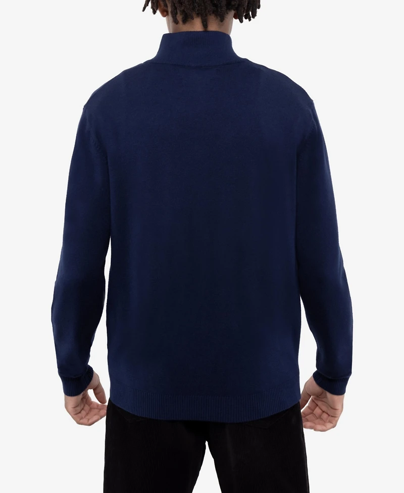 X Ray Men's Quarter Zip Mock Neck Sweater