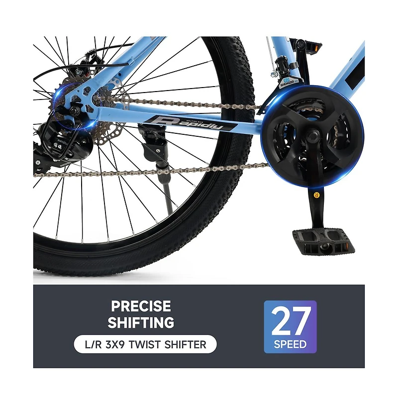 Artudatech 26" wheels 27 speed double disc brake mountain bike Mtb for adults