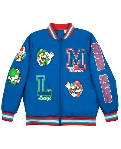 Mario Big Boys Super Luigi Bomber Jacket