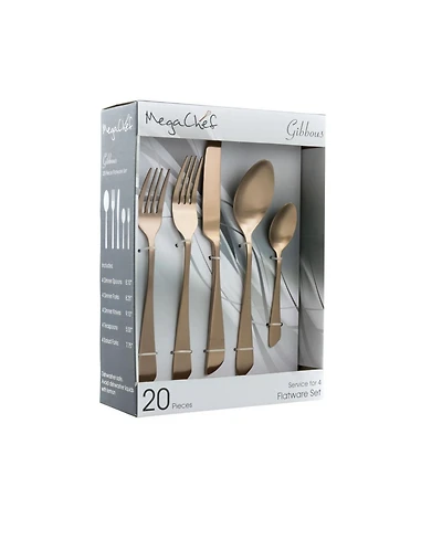 MegaChef Gibbous 20-Pc. Flatware Set, Service for 4