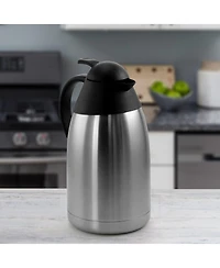 MegaChef 2 Liter Stainless Steel Thermal Beverage Carafe for Coffee and Tea