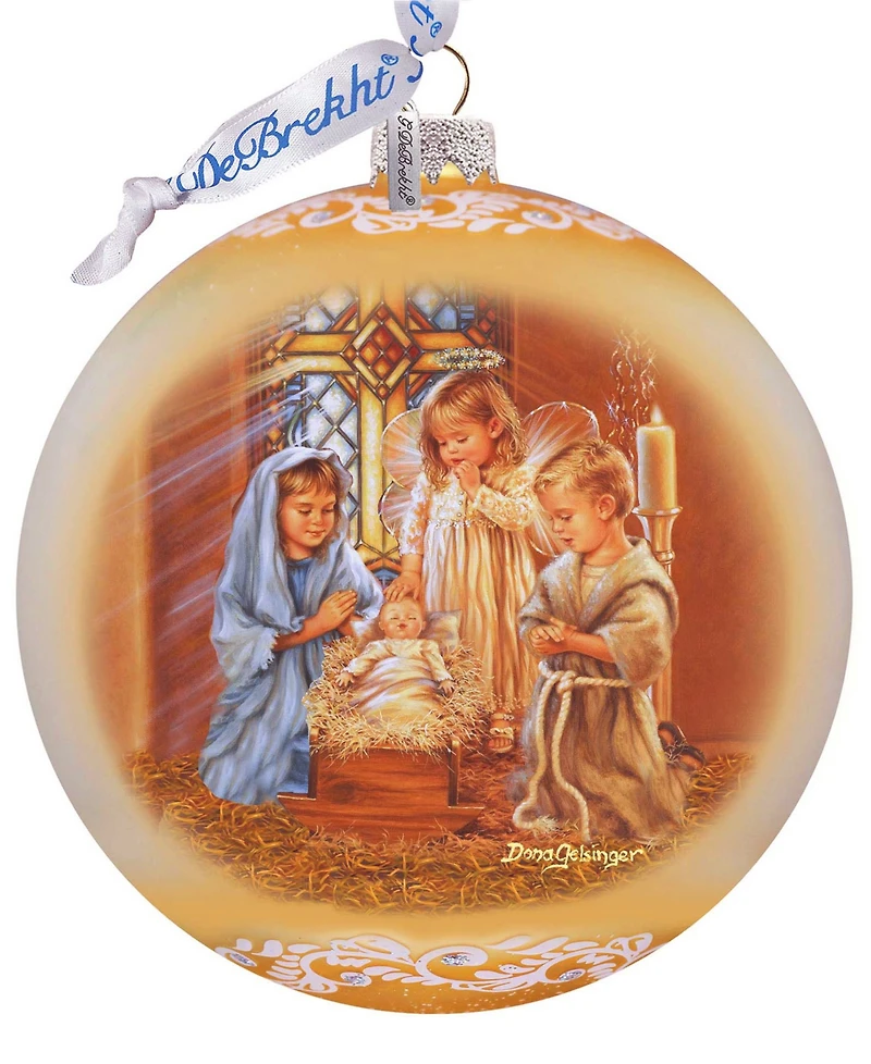 G. Debrekht Angels Lullaby Le Glass Christmas Ornament