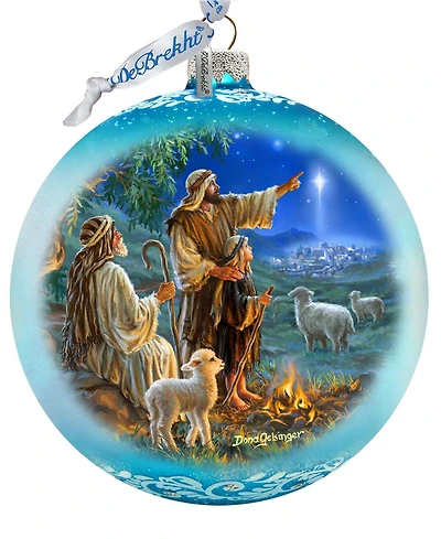 G. Debrekht Shepherds Keeping Watch Le Glass Ornament