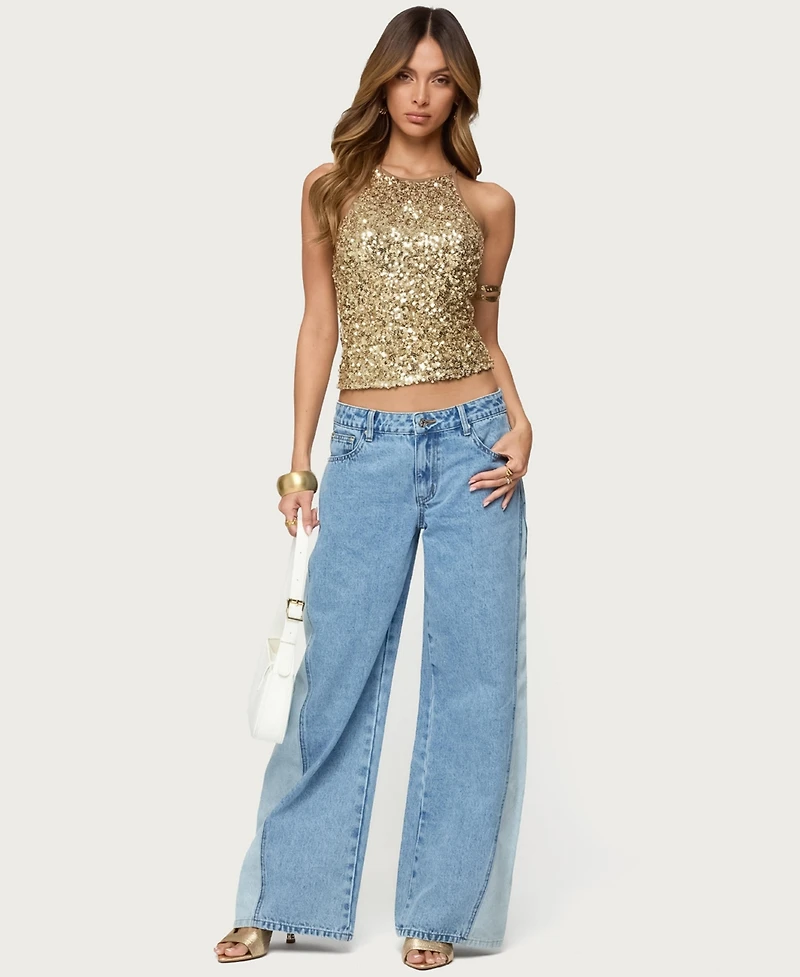 Edikted Women's Pasha Sequin Tank Top