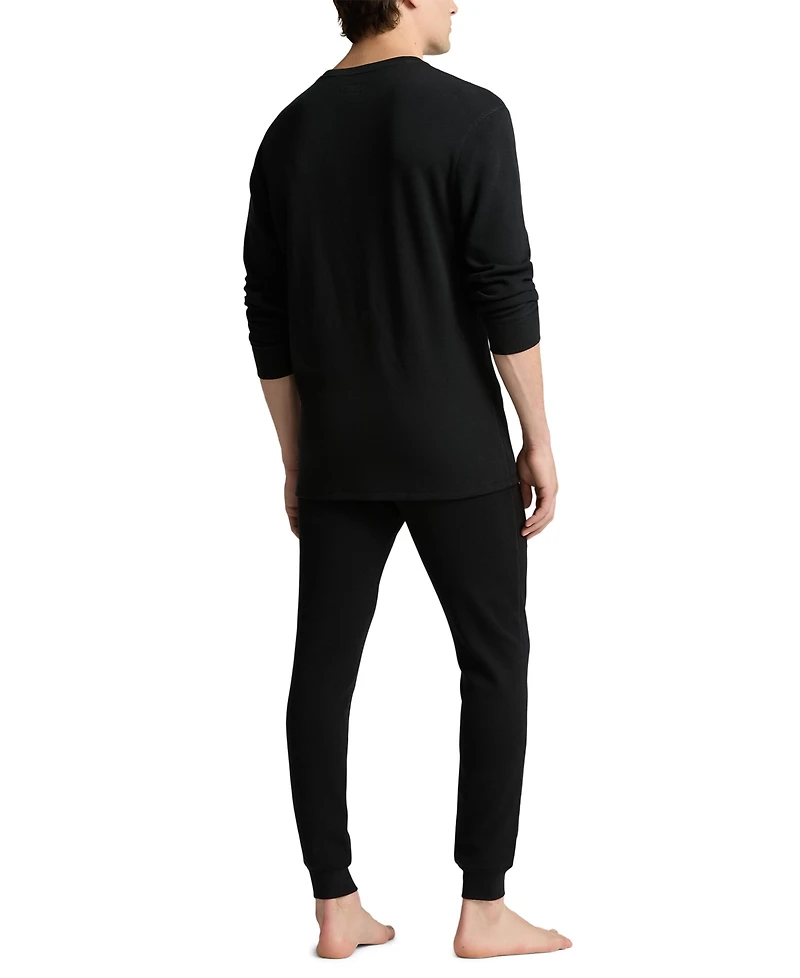 Polo Ralph Lauren Men's 2-Piece Thermal Pajama Long Sleeves T-Shirt and Joggers Set