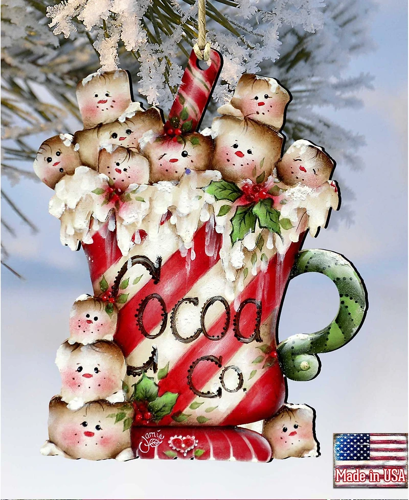 Designocracy Marshmallow Cocoa Co Ornament