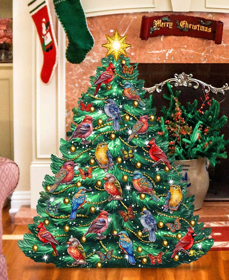 Designocracy Christmas Birds Tree Holiday Decor